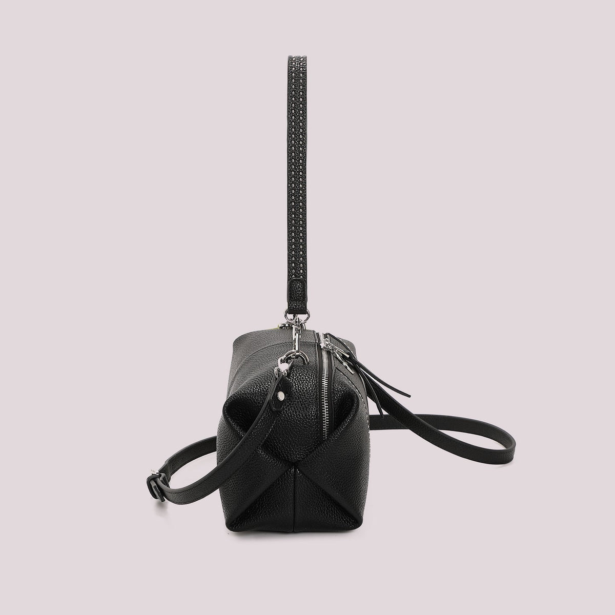 Borsa a spalla e tracolla con borchie Mimì-Muà Nera