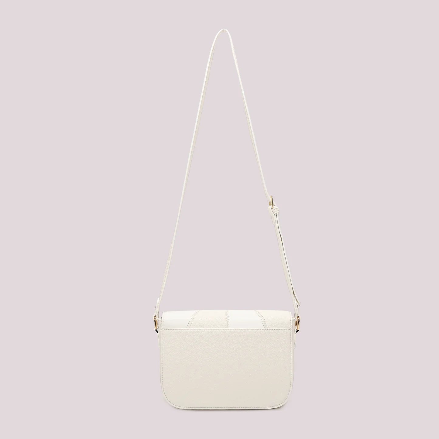 Borsa a Tracolla Con Patta Patchwork Bianca