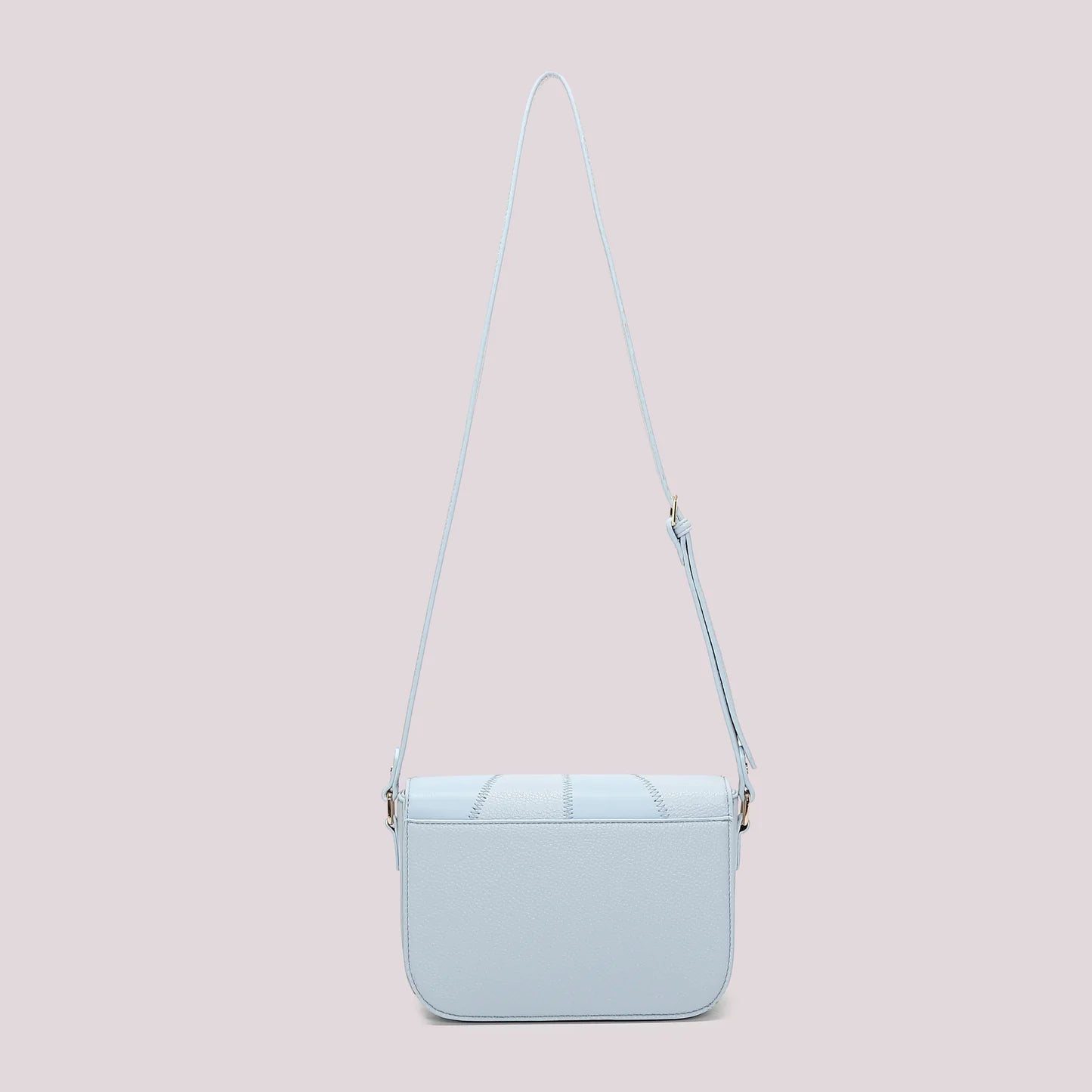 Borsa a Tracolla Con Patta Patchwork Azzurra