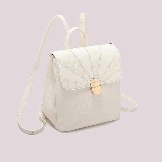 Zaino Con Patta Patchwork Bianco