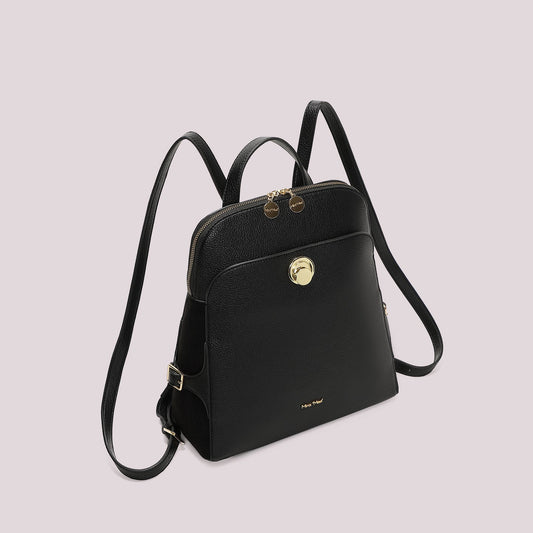 Zaino donna Mimì-Muà Nero inserti camoscio