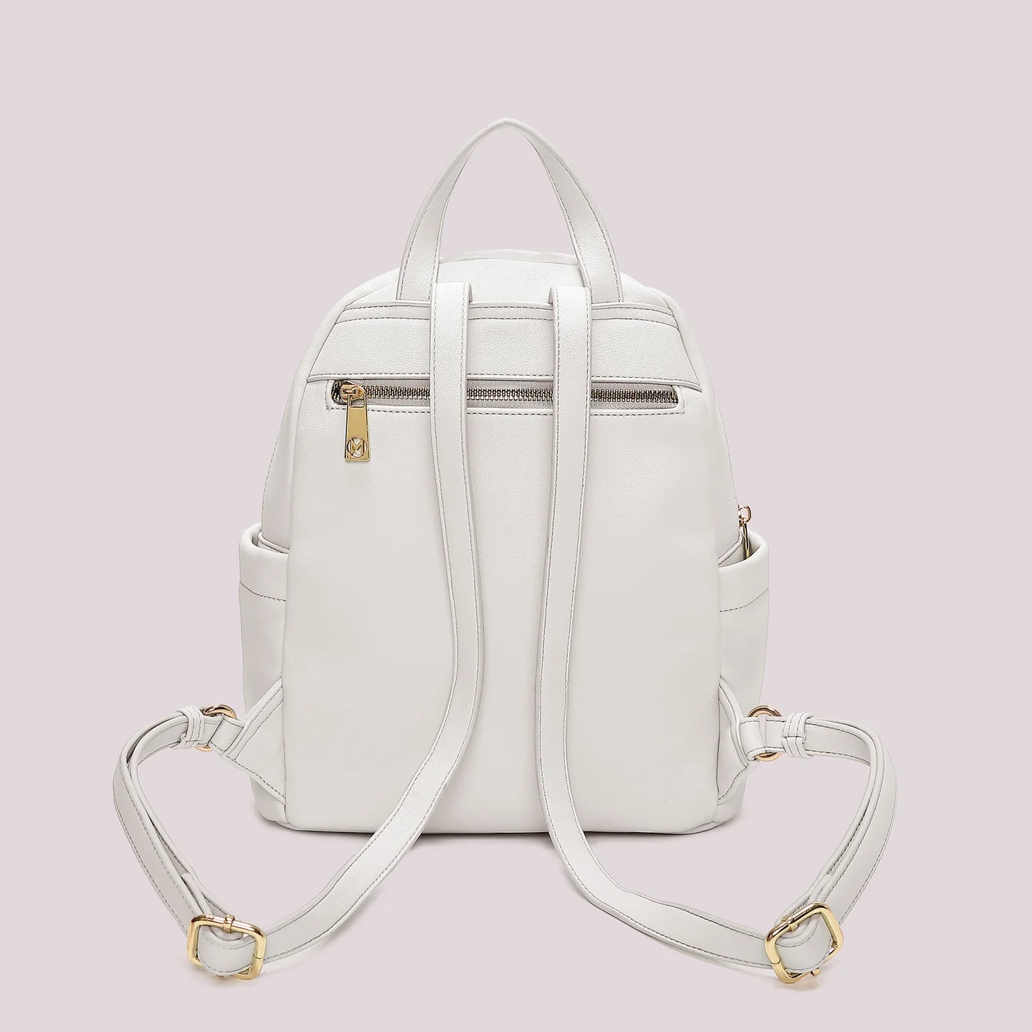Zaino donna Mimì-Muà Bianco Motivo Onda