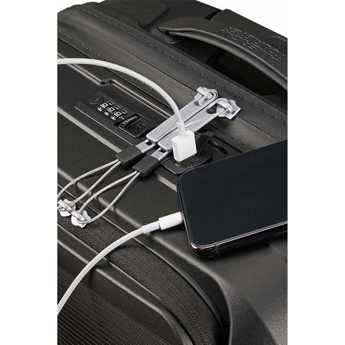 Bagaglio a Mano con porta PC E USB AIRCONIC 55CM BLU
