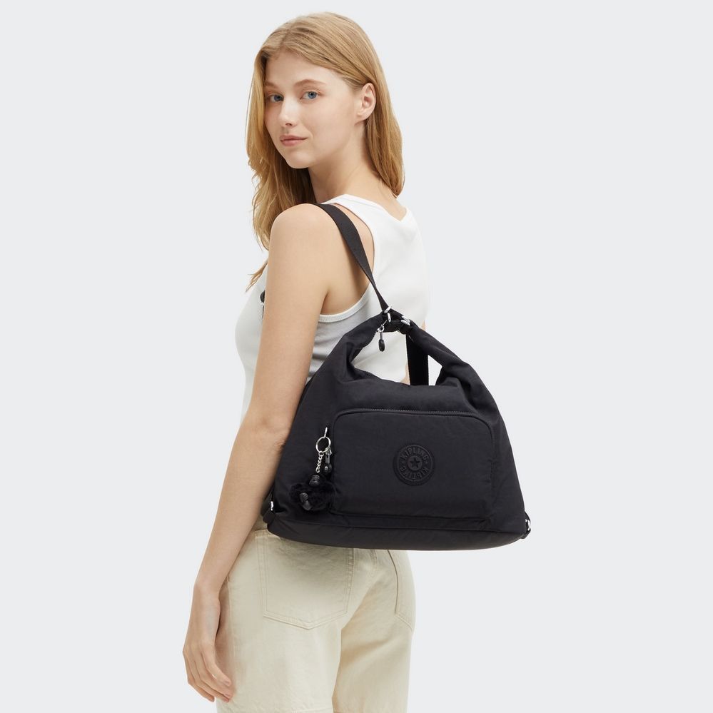 Borsa a spalla zaino Kipling Yenna Black Noir