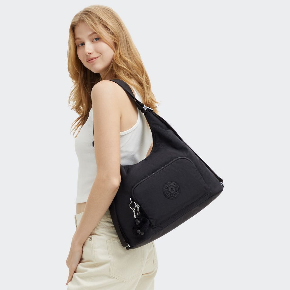 Borsa a spalla zaino Kipling Yenna Black Noir