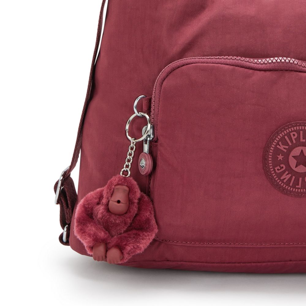 Borsa a spalla zaino Kipling Yenna Lounge Wine