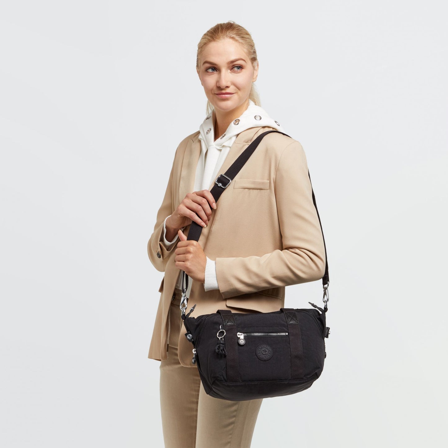 Borsa a mano Art Mini Black Noir Kipling Scimmietta Pelosa