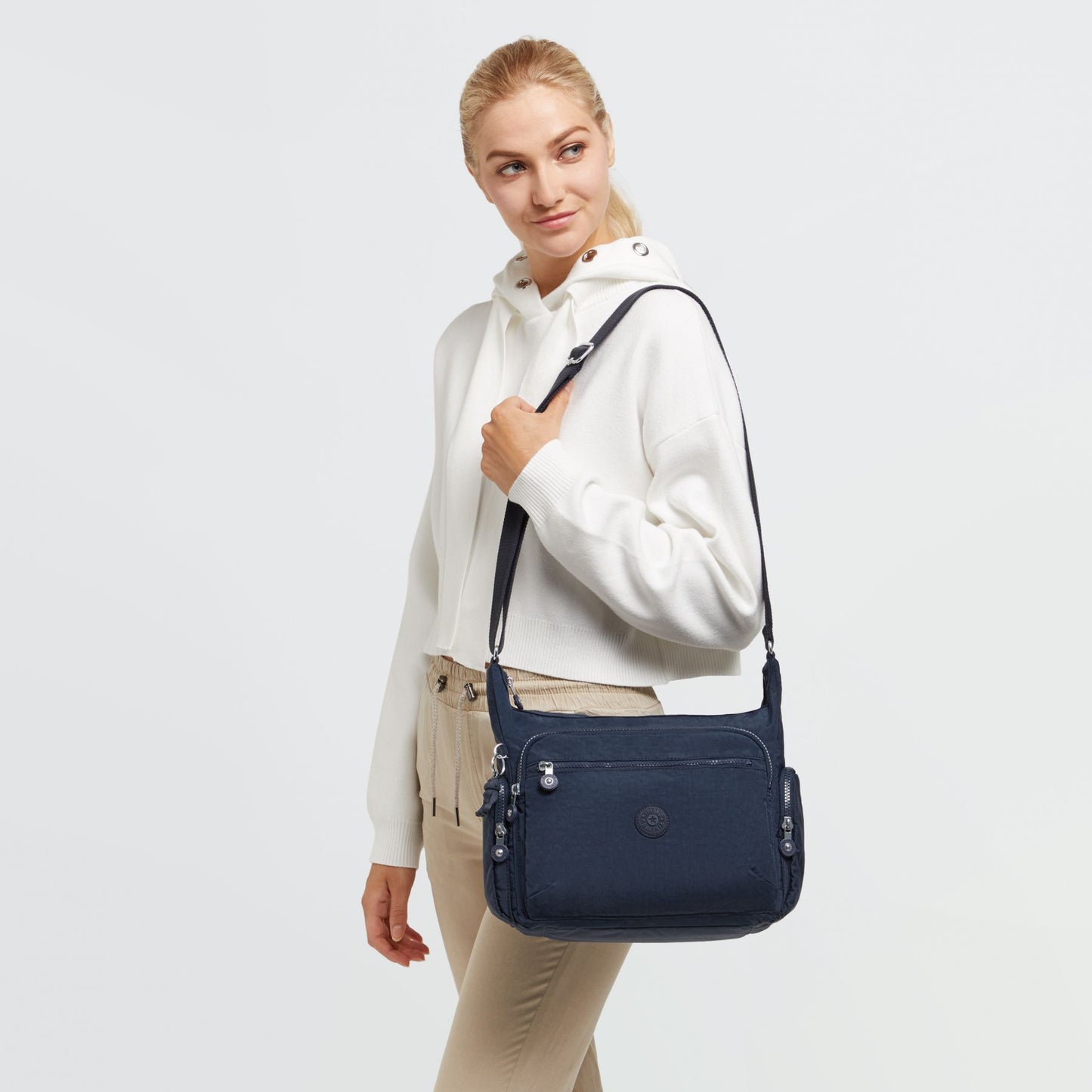 Borsa a Tracolla Gabbie Bleu Grande by Kipling