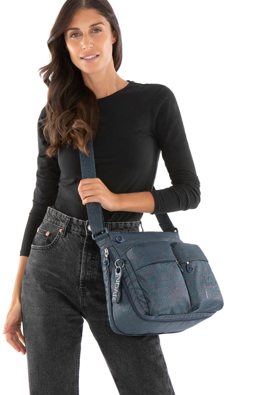 Borsa A Tracolla MD20 LUX Black Pearl Mandarina Duck