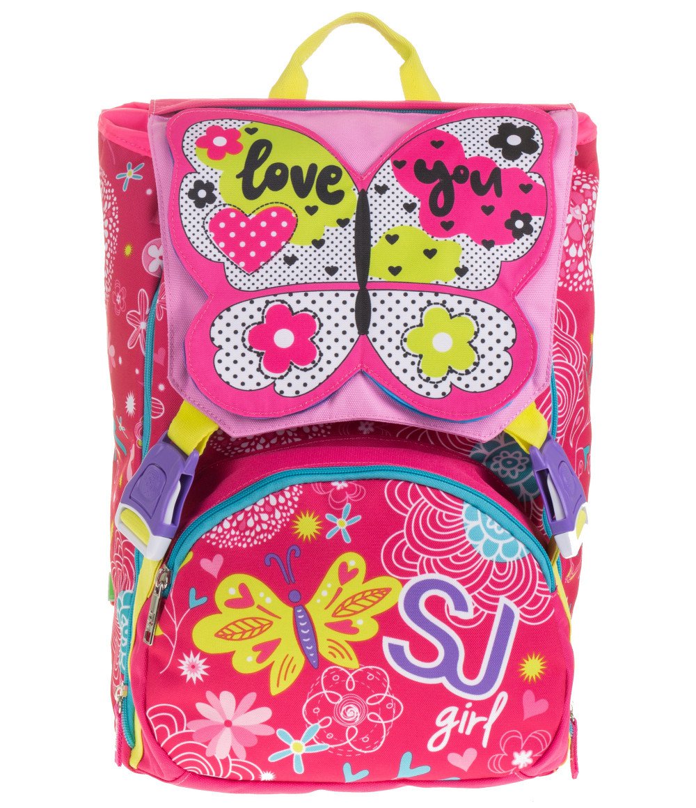 Zaino Seven Girl Sdoppiabile Farfalla per Scuola Elementare
