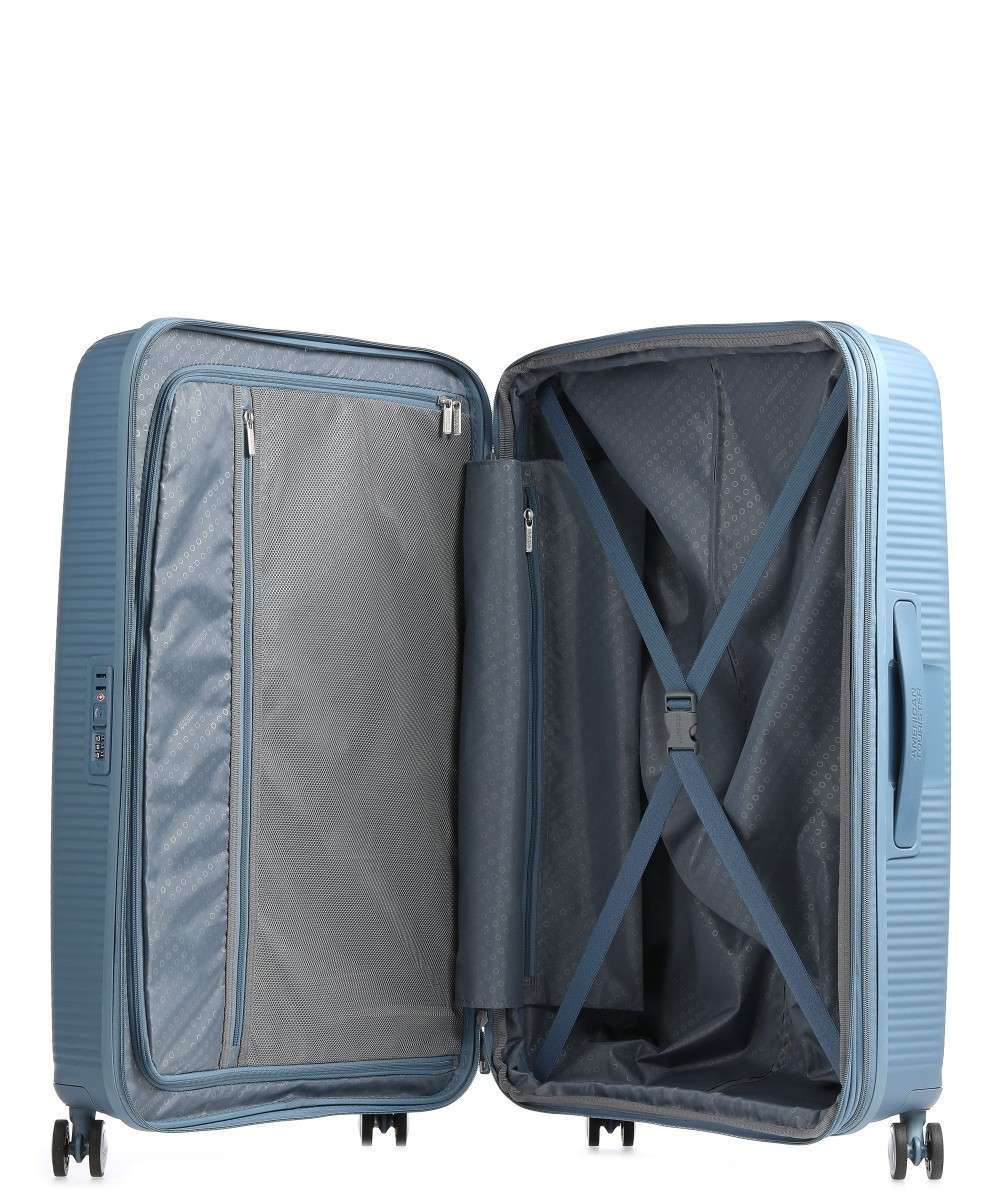 Soundbox Valigia trolley (4 ruote) blu-grigio 77 cm Espandibile