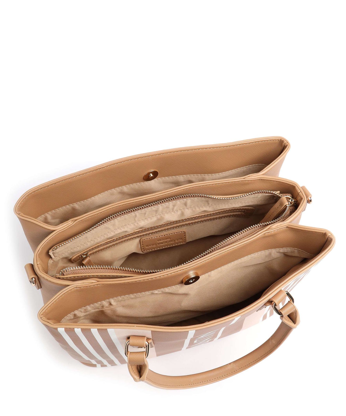 Borsa a Mano e Tracolla Island Bicolor Beige by Mario Valentino