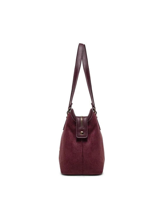 Borsa a Spalla Tandori Amaranto Velluto