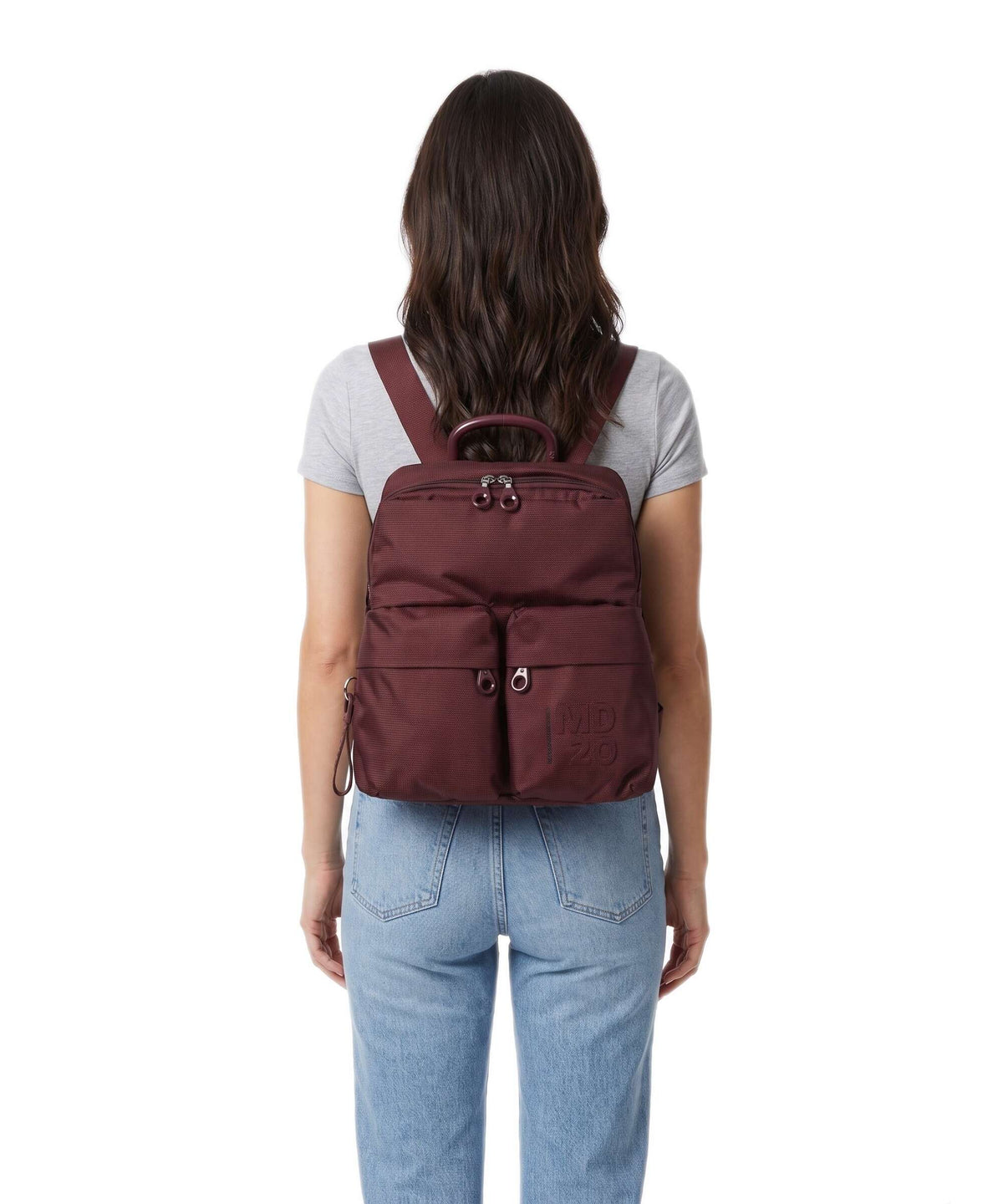 Zaino Md20 Doppia Tasca Amaranto