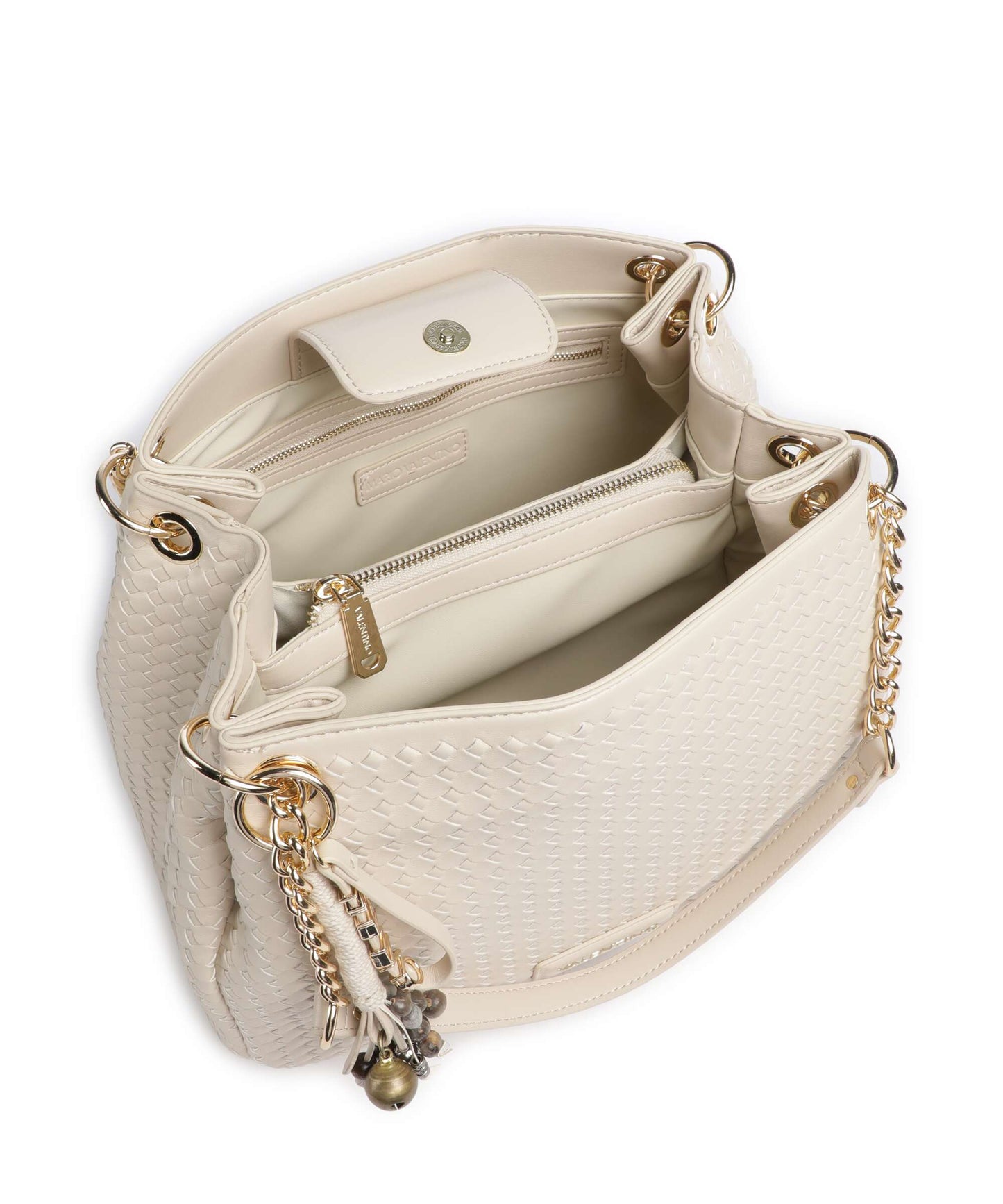 Borsa Hobo Gea Intrecciata Ecru Grande