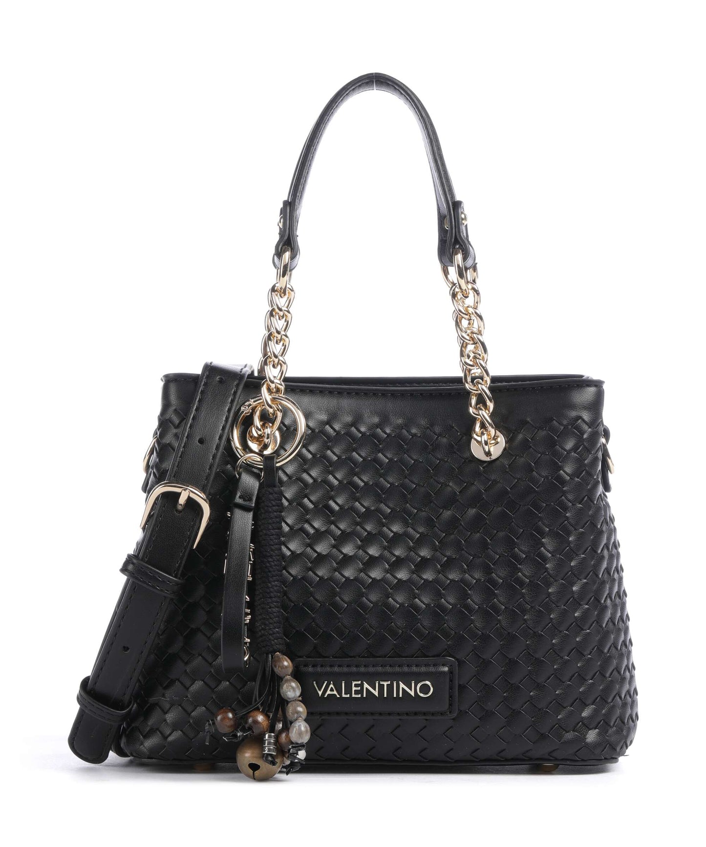 Borsa a Mano Gea Nera Intrecciata