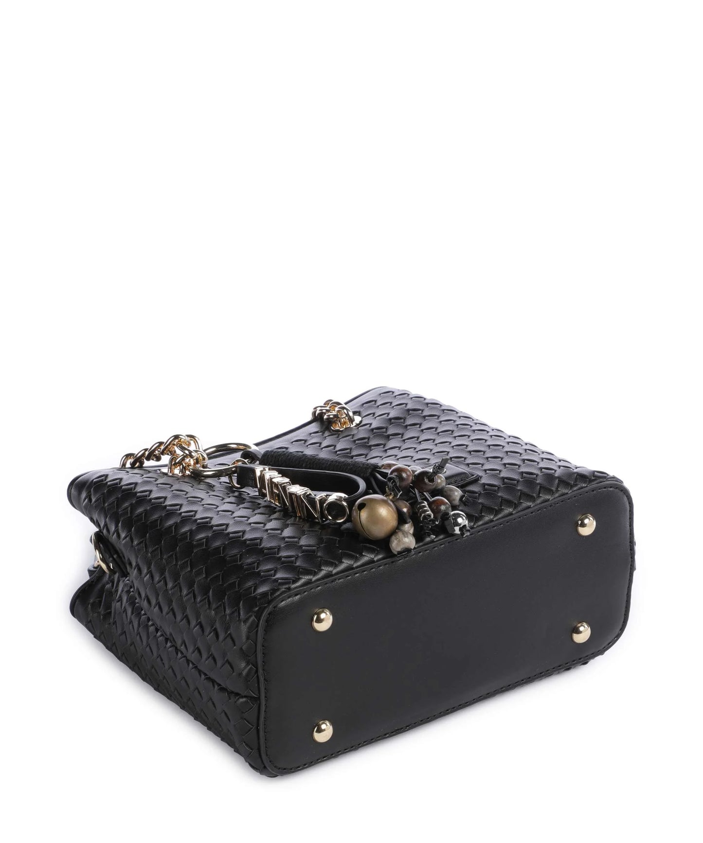 Borsa a Mano Gea Nera Intrecciata