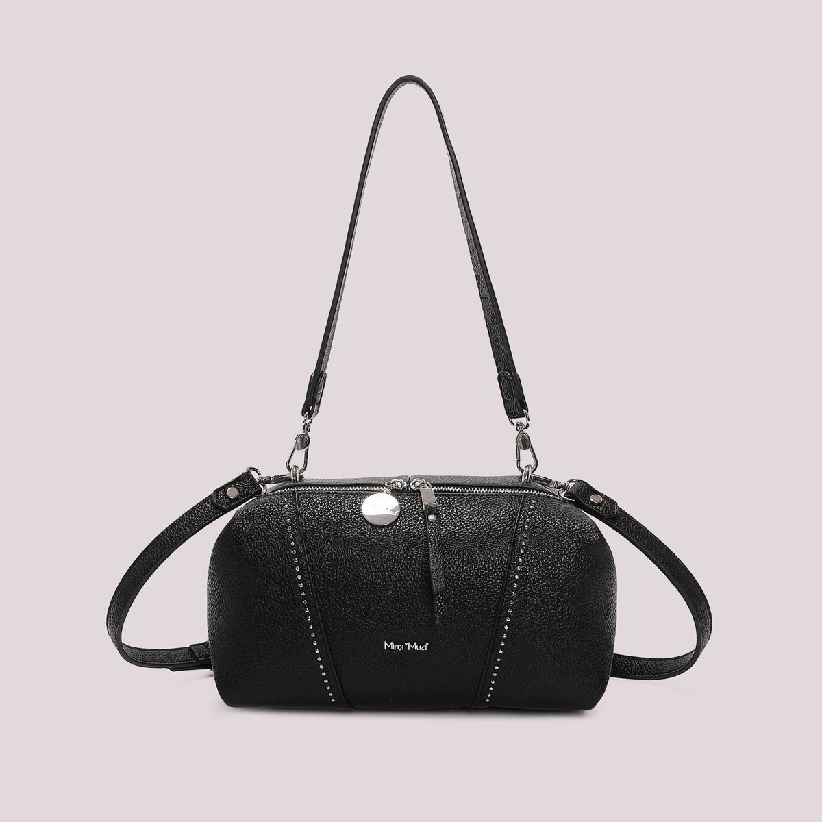 Borsa a spalla e tracolla con borchie Mimì-Muà Nera