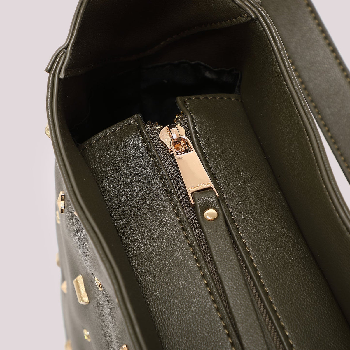 Borsa a spalla Mimì-Muà Verde Militare Borchiette