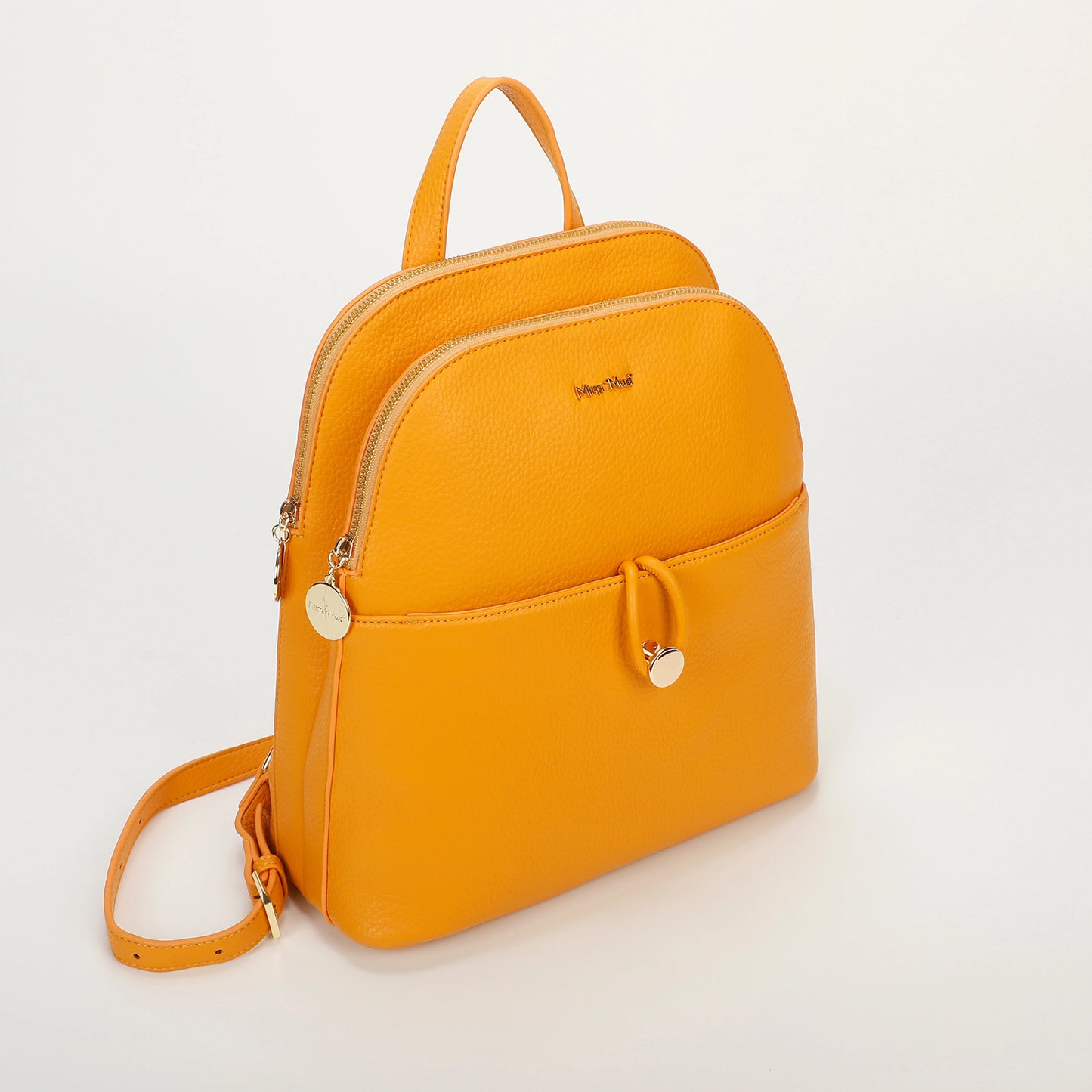 Zaino Con Bottone Arancio
