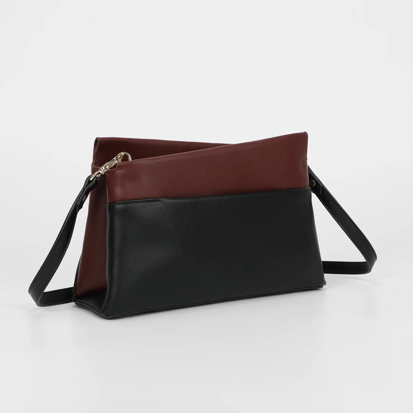 Borsa a Tracolla Bicolor Amaranto/nero