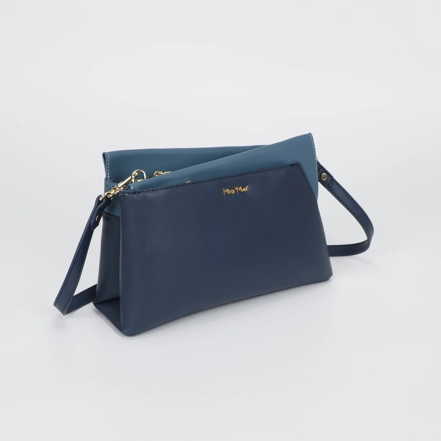 Borsa a Tracolla Bicolor Blu7ottanio