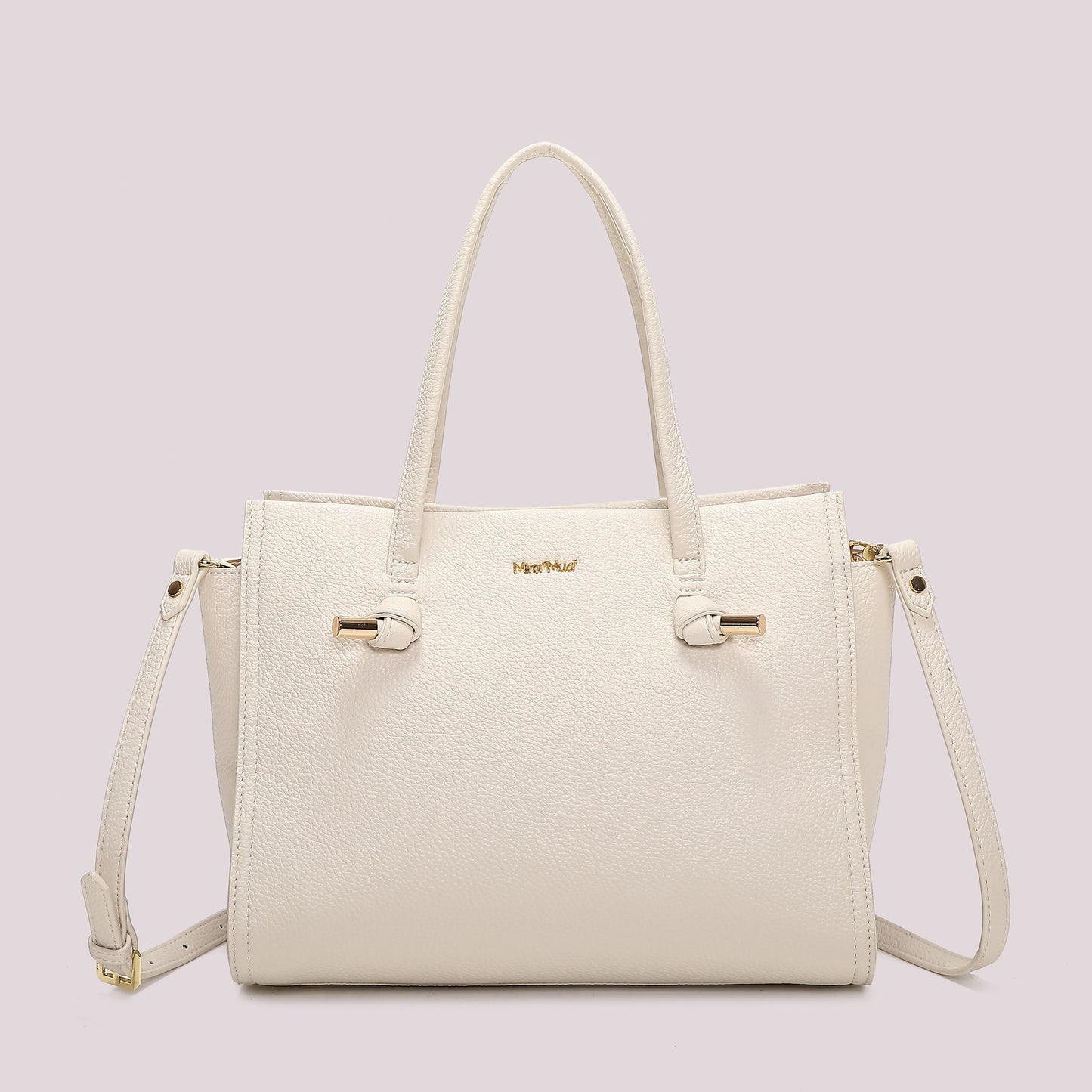 Borsa a Mano Con nodini Panna