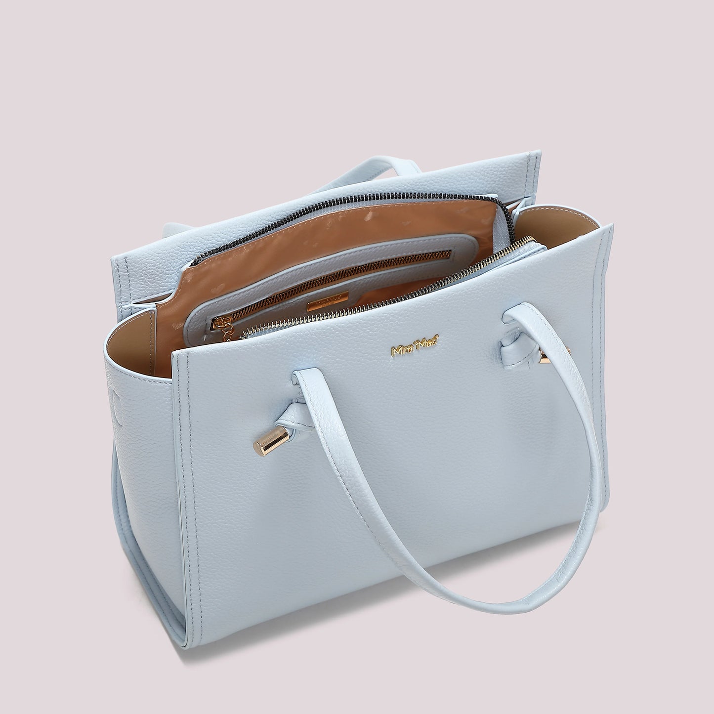Borsa a Mano Con Nodini Celeste