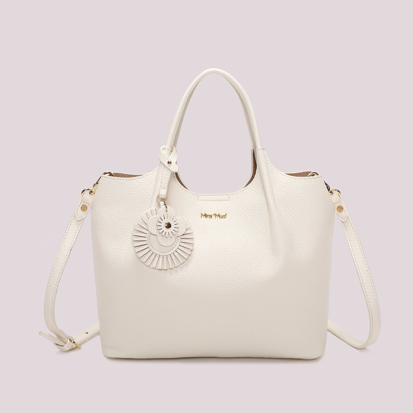 Borsa a mano e tracolla  con charme Mimì-Muà Bianca