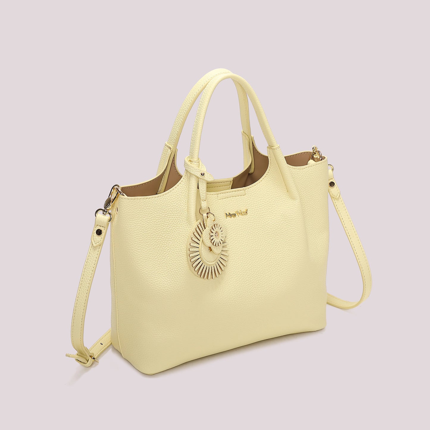 Borsa a Mano Con Charm Gialla Mimì-Muà