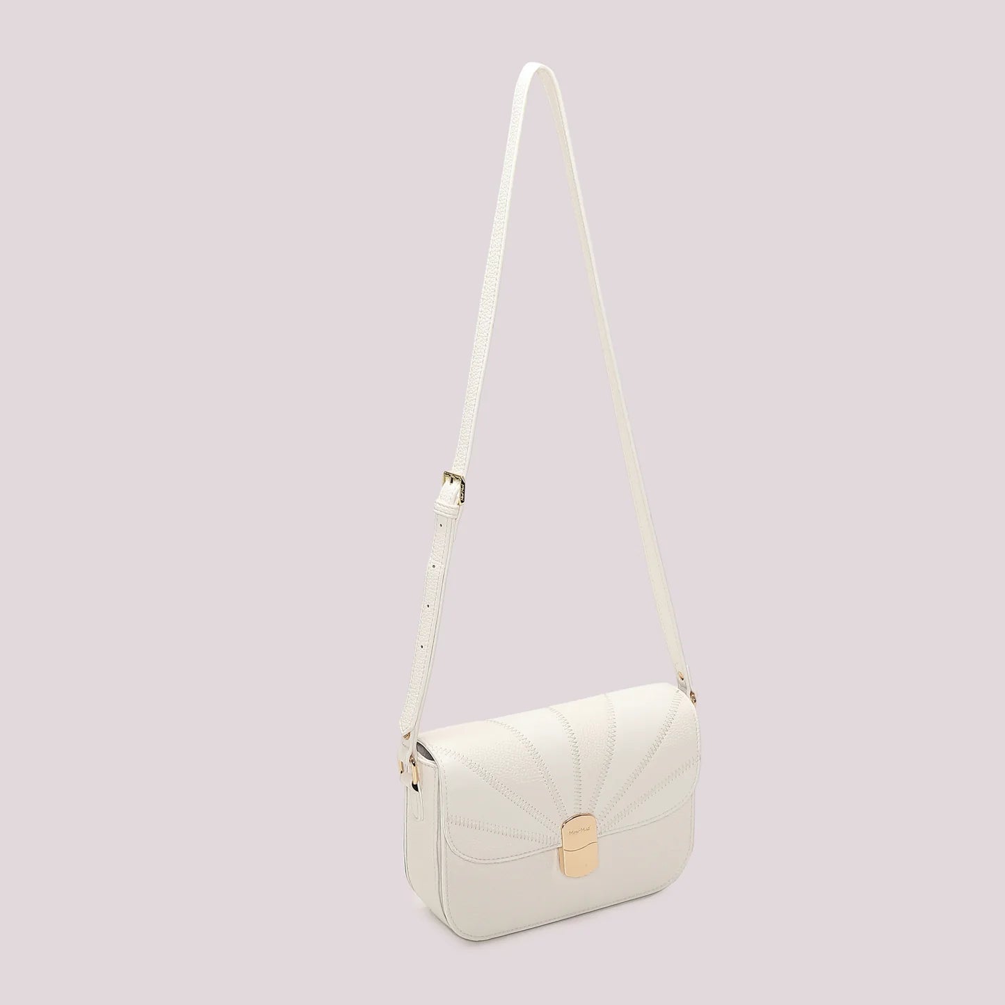Borsa a Tracolla Con Patta Patchwork Bianca