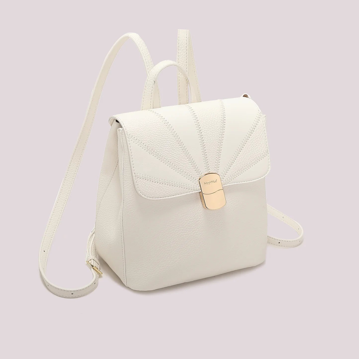 Zaino Con Patta Patchwork Bianco