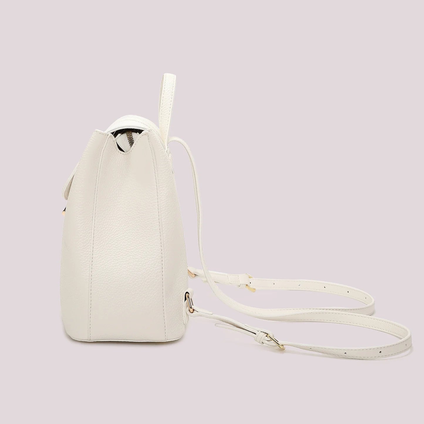 Zaino Con Patta Patchwork Bianco