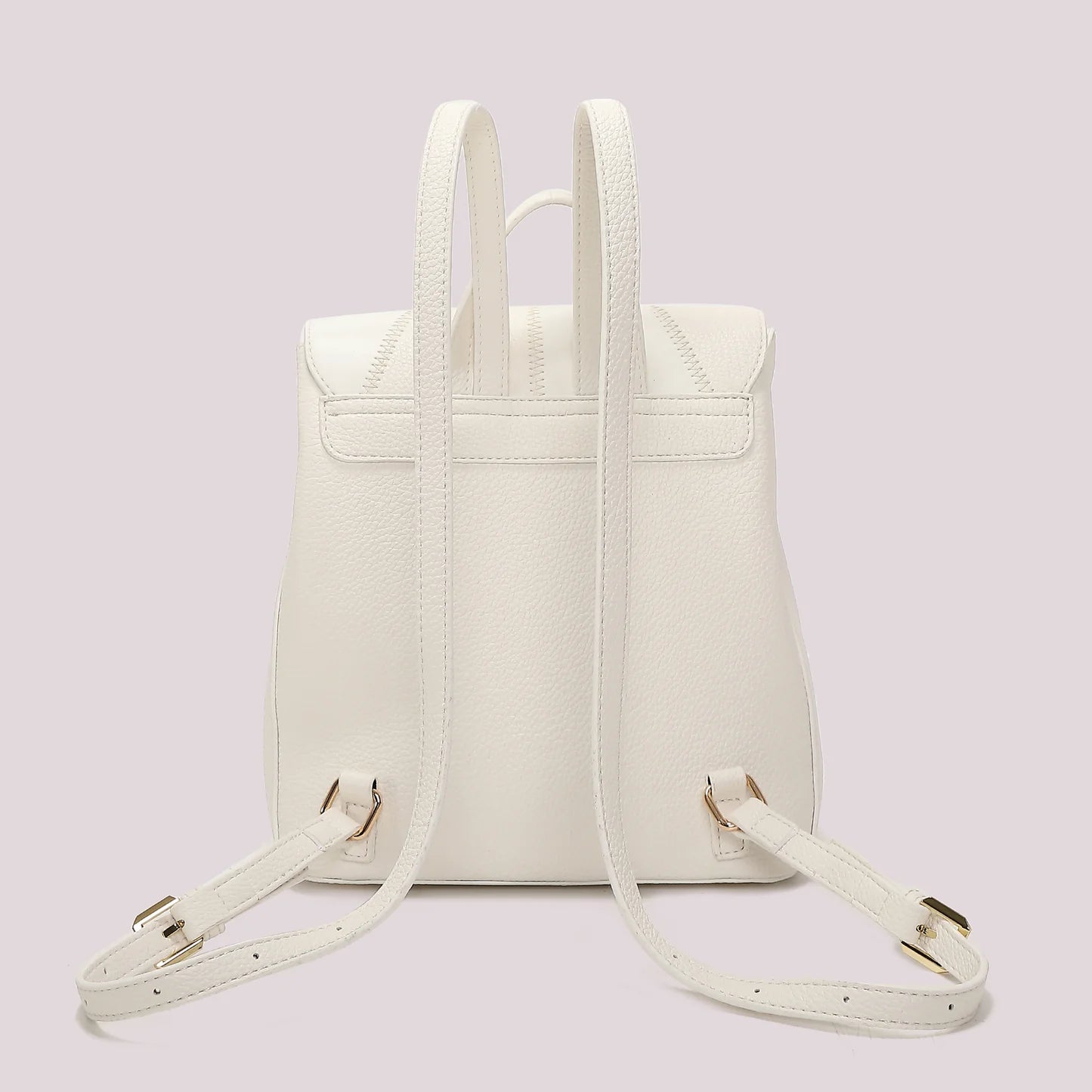 Zaino Con Patta Patchwork Bianco