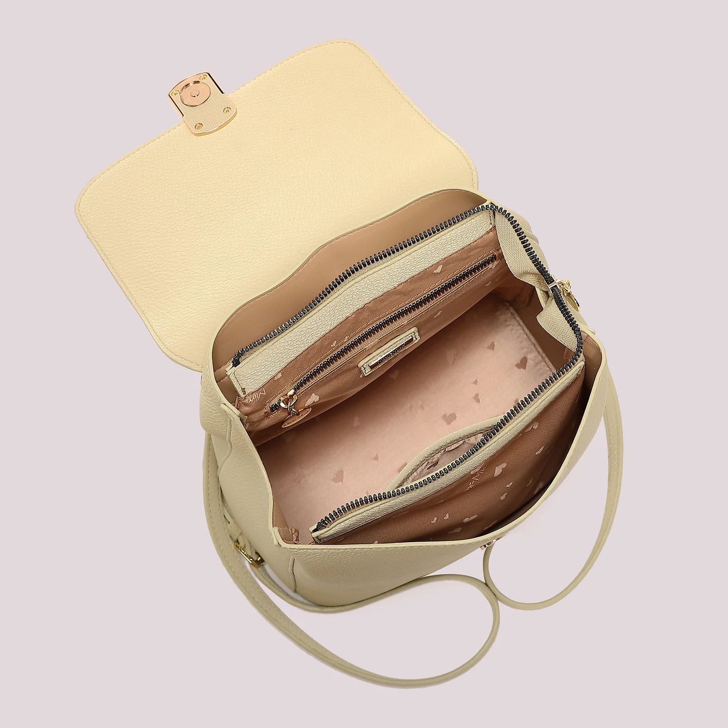Zaino con patta Patchwork Verde Acqua
