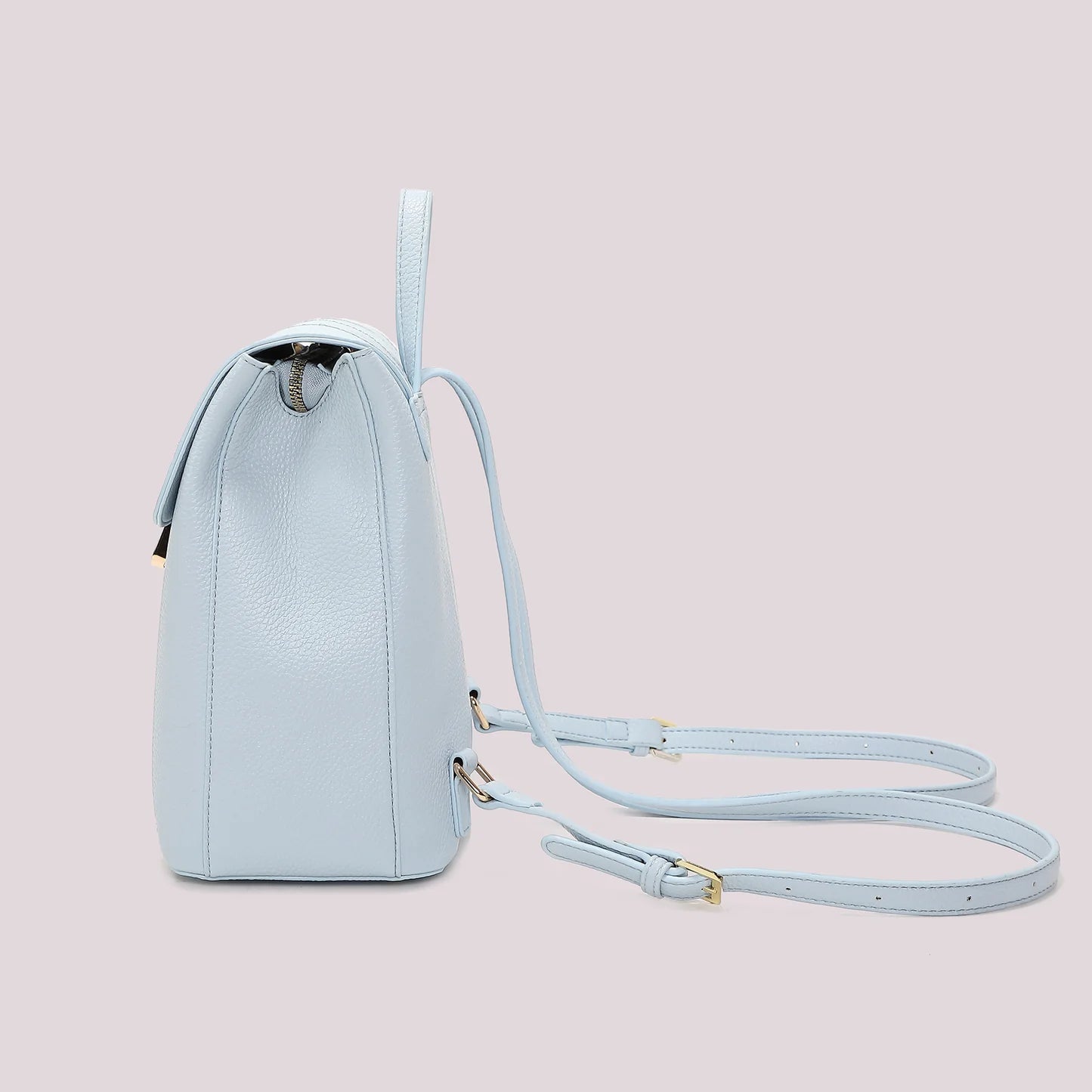 Zaino con patta Patchwork Azzurro