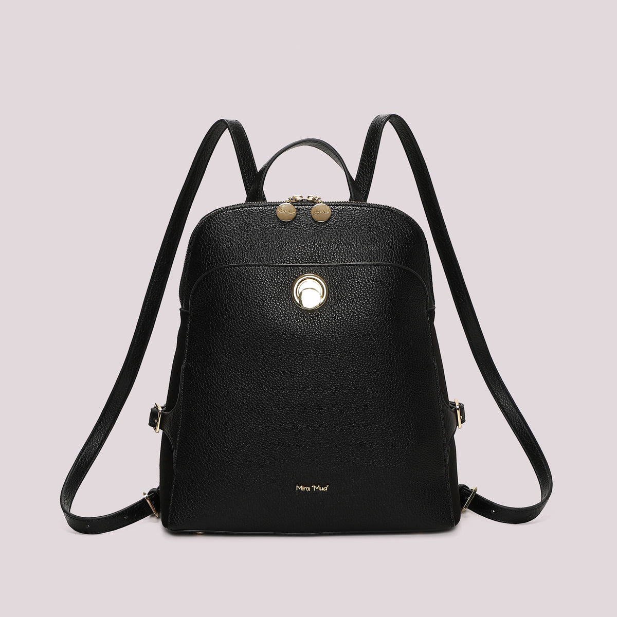 Zaino donna Mimì-Muà Nero inserti camoscio