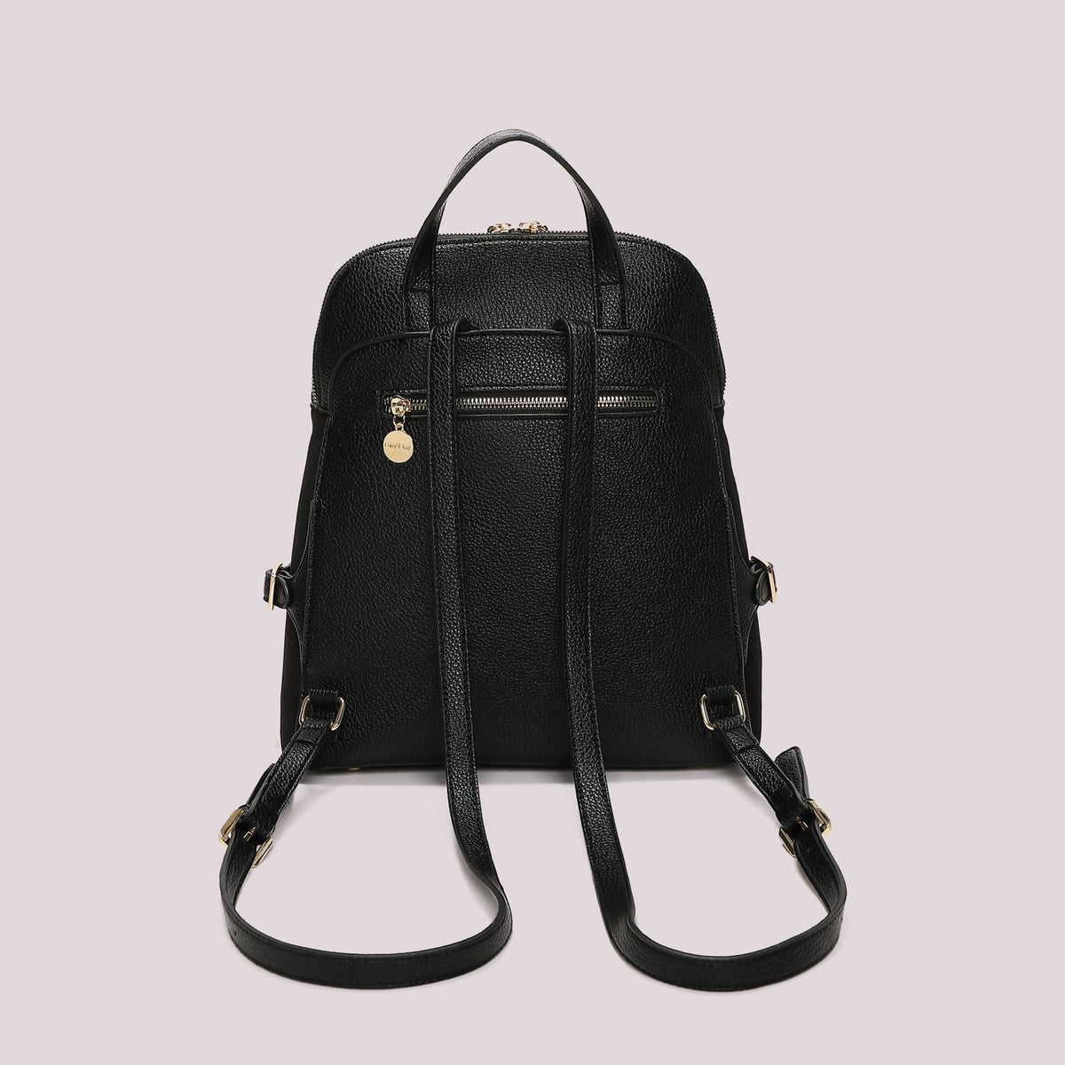 Zaino donna Mimì-Muà Nero inserti camoscio