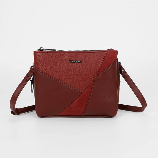 Borsa a Tracolla PATCHWORK Burgundy