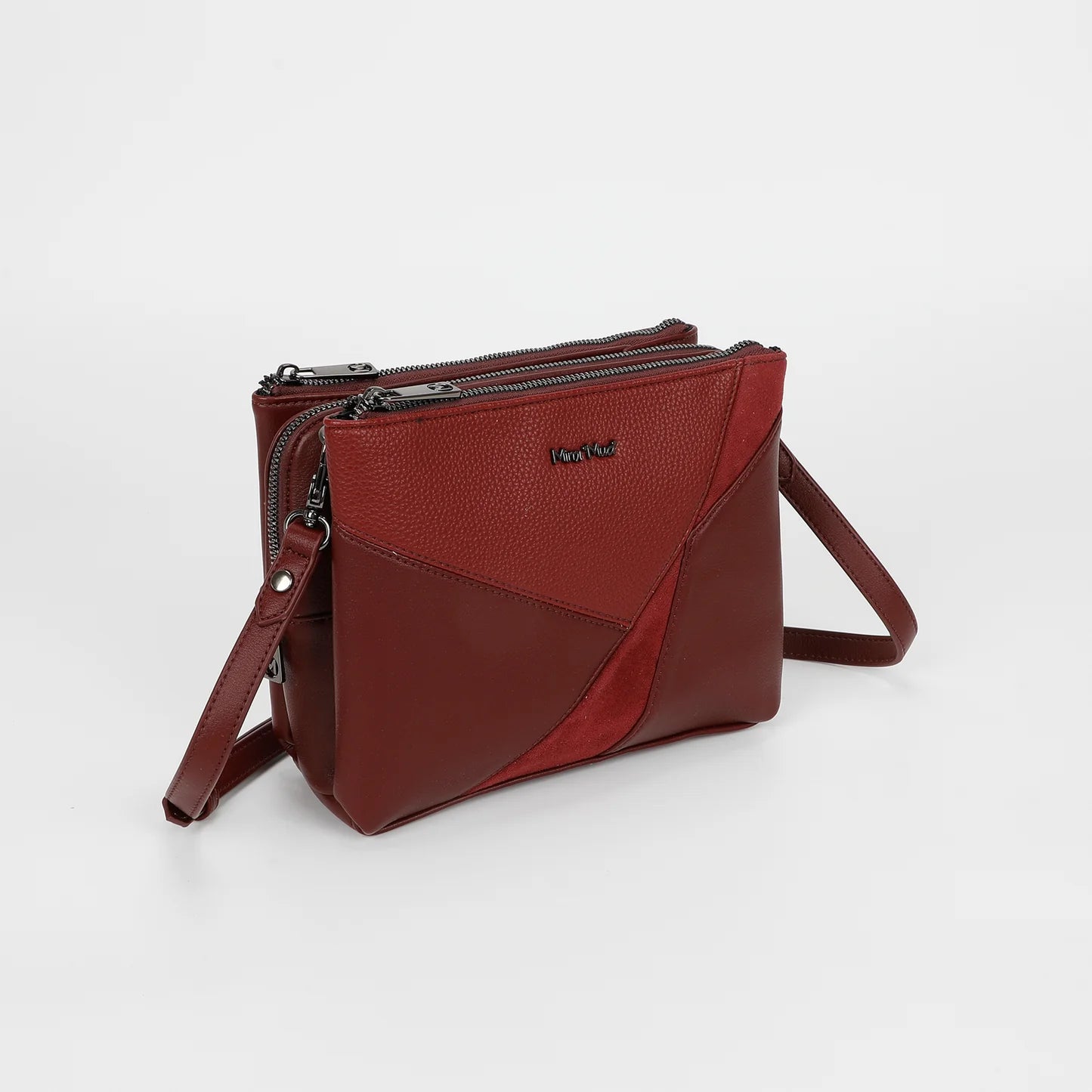 Borsa a Tracolla PATCHWORK Burgundy