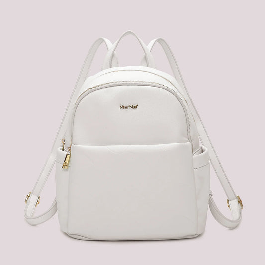 Zaino donna Mimì-Muà Bianco Motivo Onda