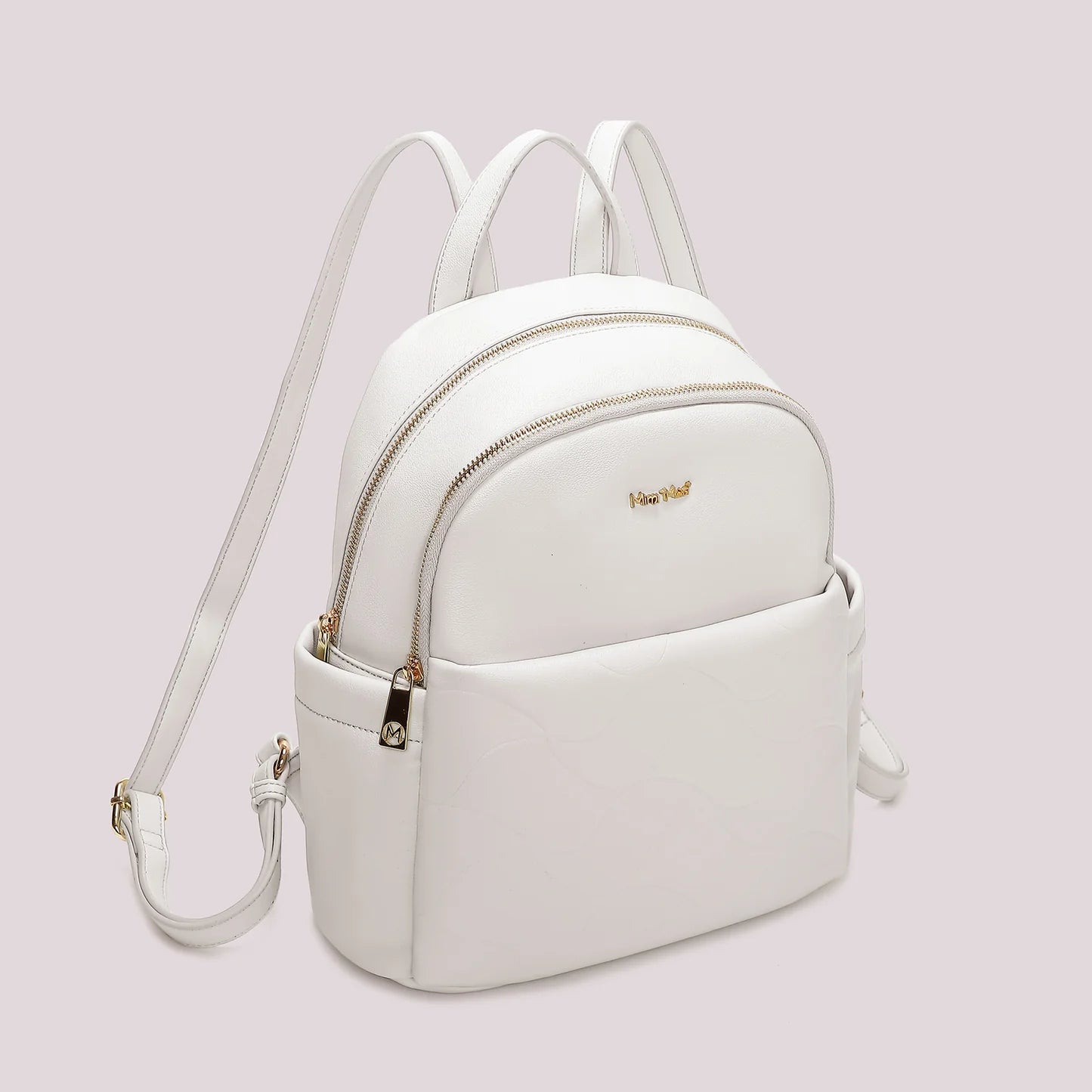 Zaino donna Mimì-Muà Bianco Motivo Onda