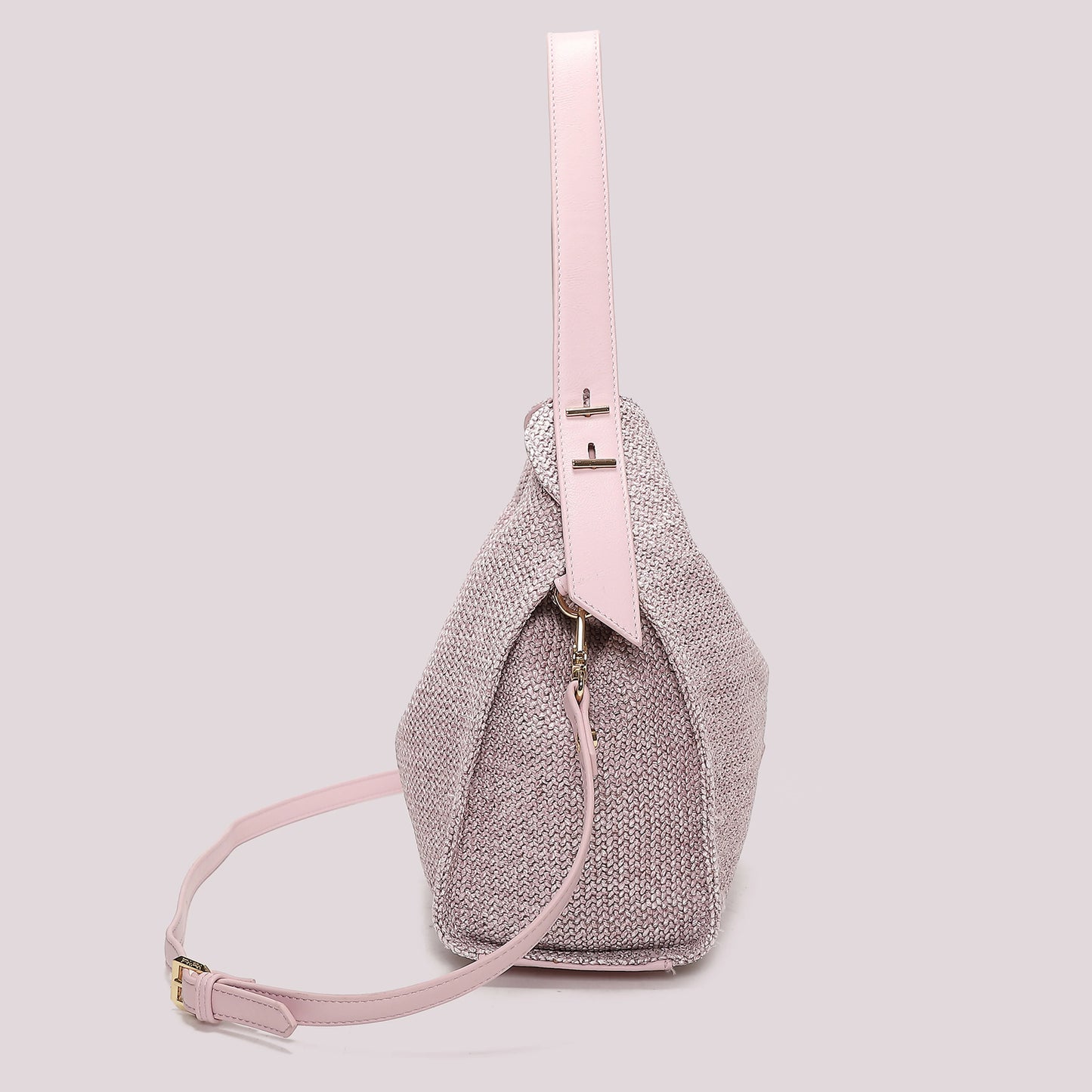 Borsa Hobo In Paglia Lilla