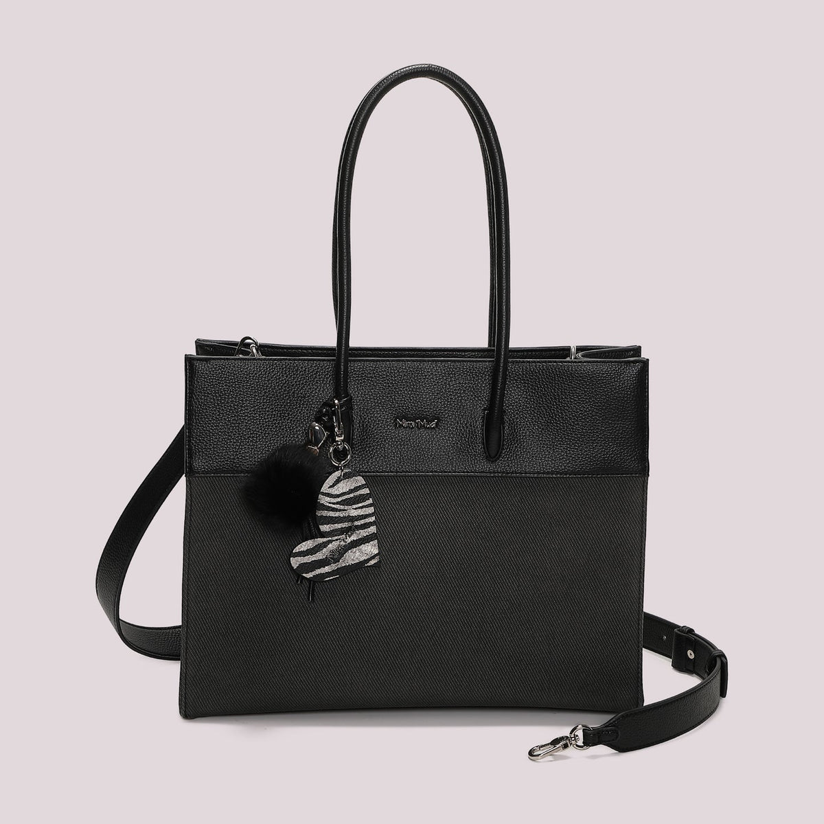 Borsa Tote con tracolla Mimì-Muà Nera