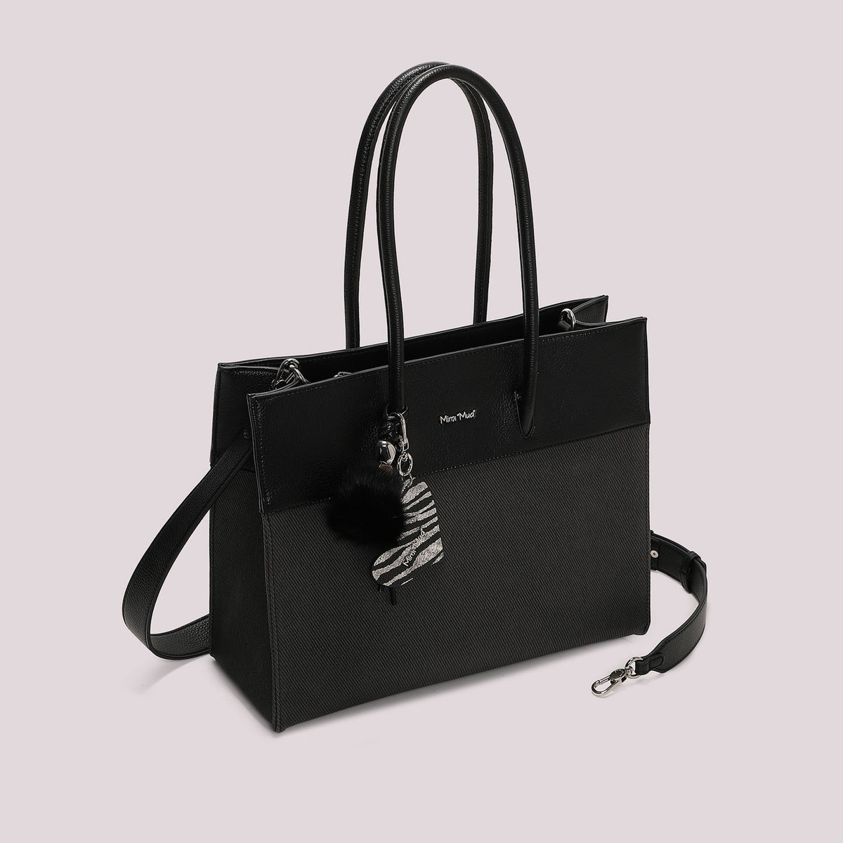 Borsa Tote con tracolla Mimì-Muà Nera