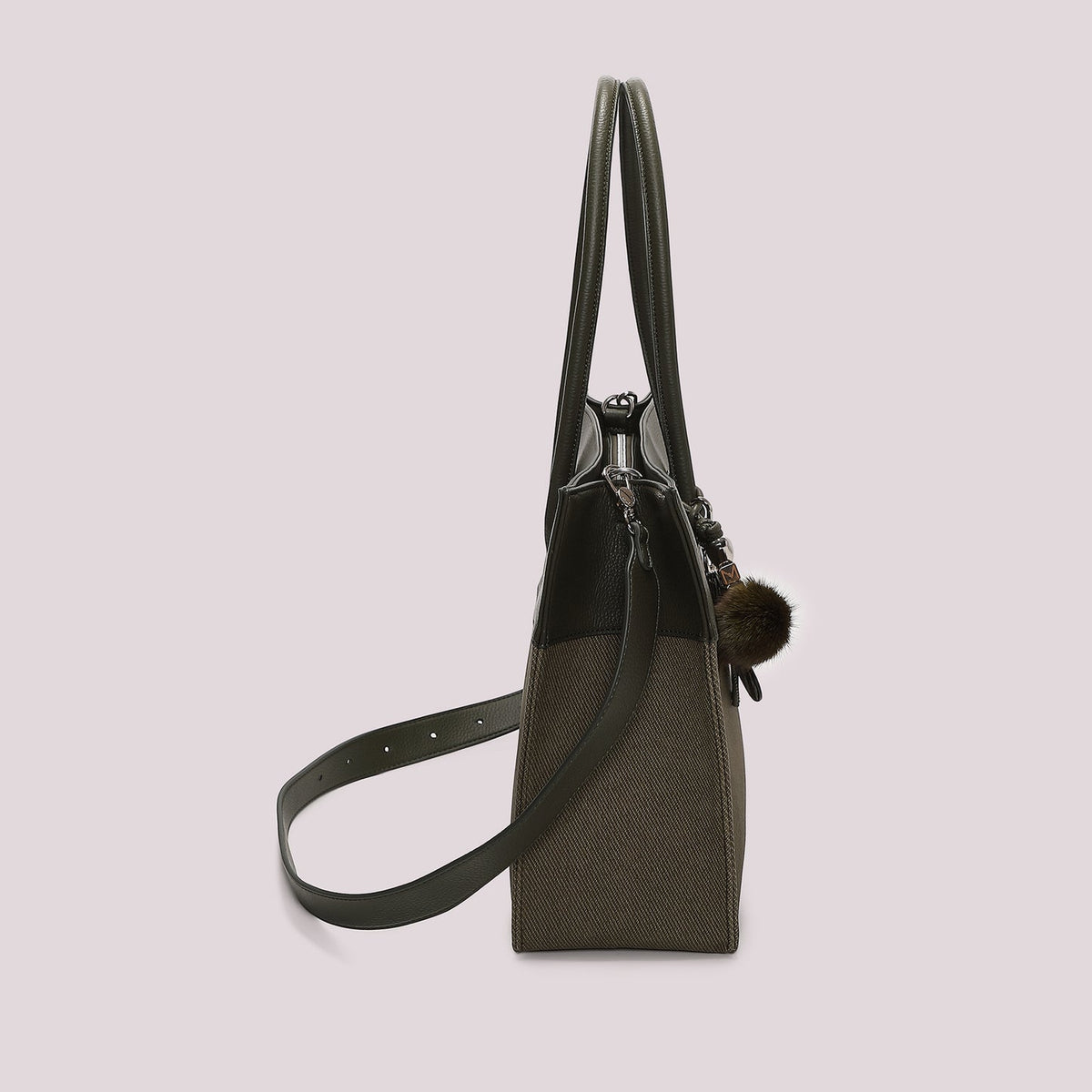 Borsa Tote con tracolla Mimì-Muà Verde Militare