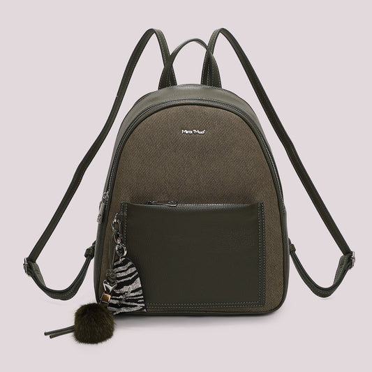 Zaino con charm Mimì-Muà Verde Militare