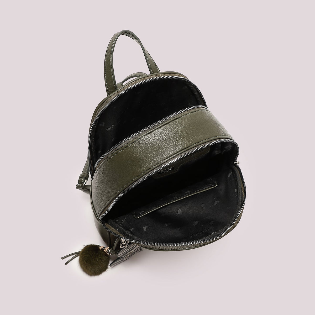 Zaino con charm Mimì-Muà Verde Militare