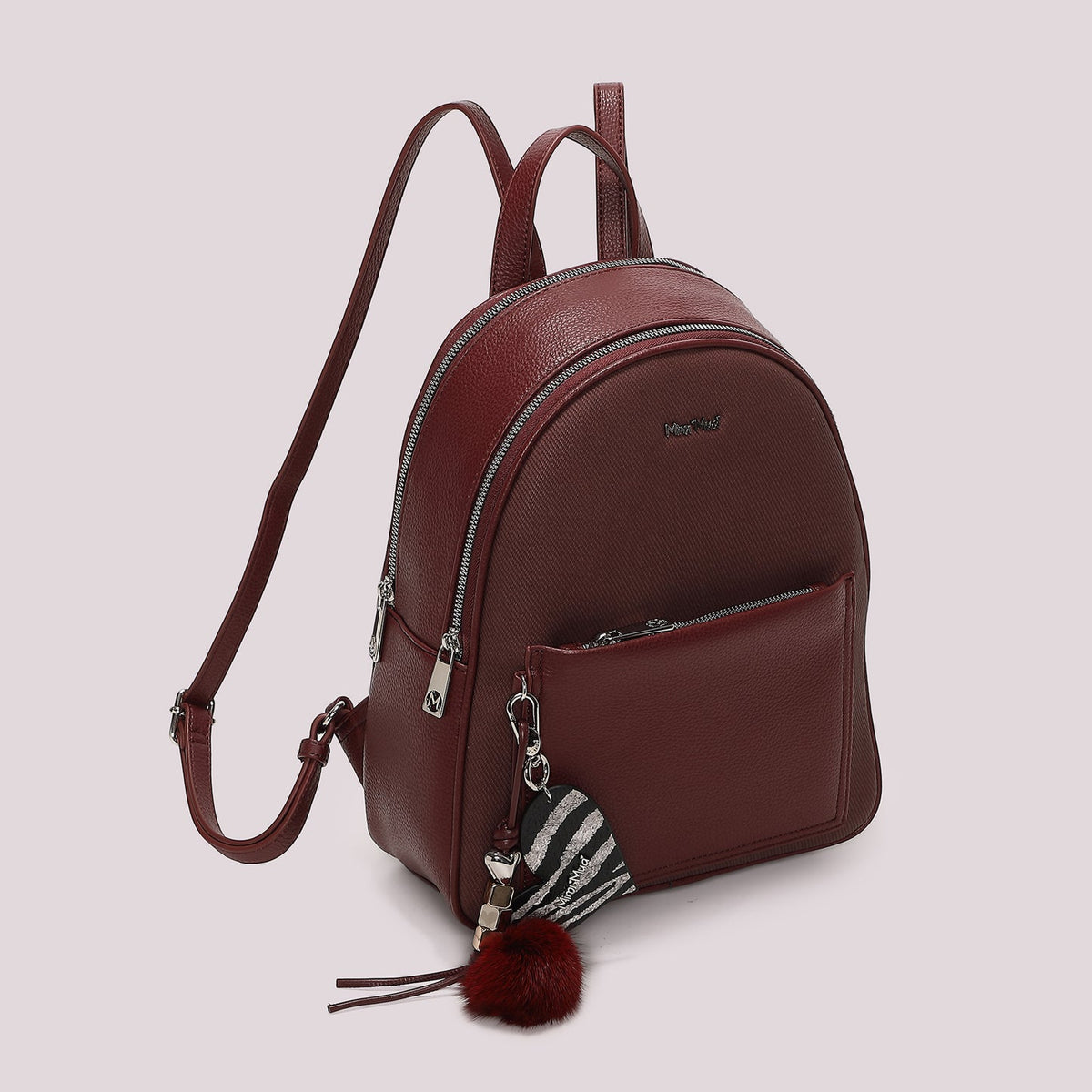 Zaino con charm Mimì-Muà Prugna