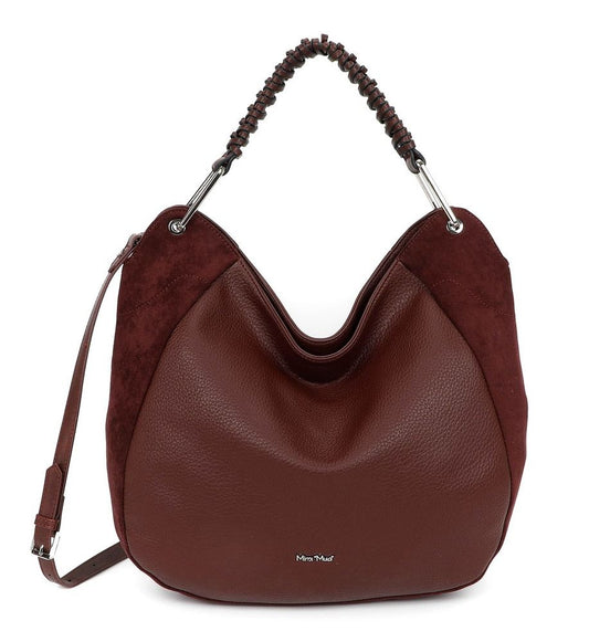 Borsa a spalla e tracolla Mimì-Muà Burgundy Camoscio